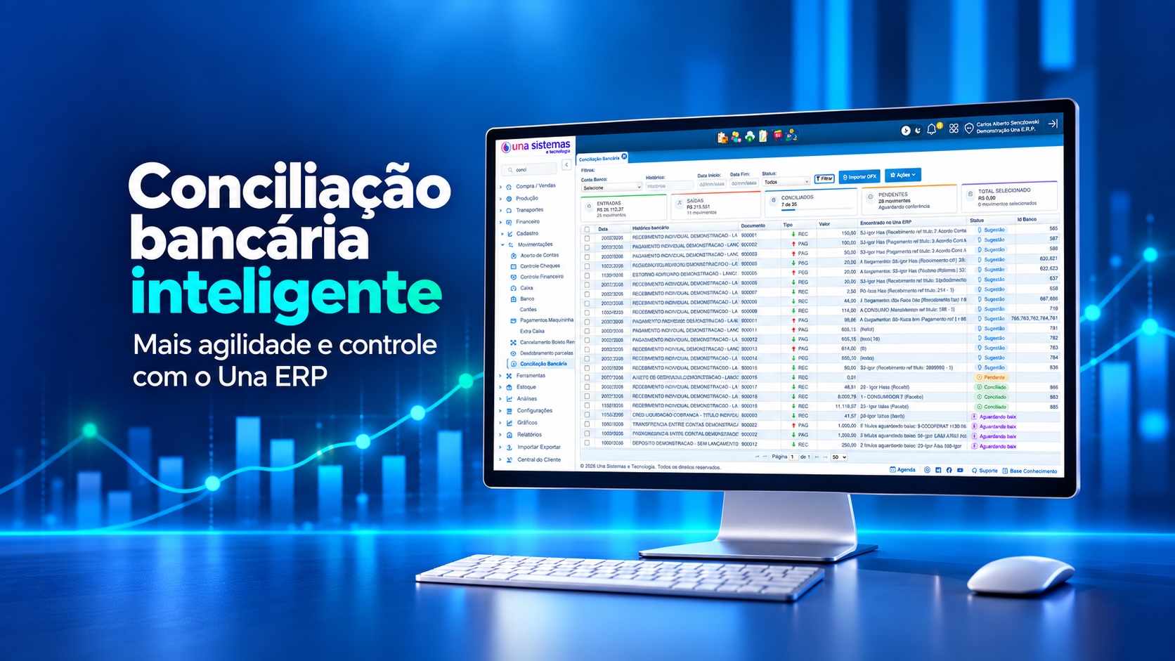 Conciliação Bancária Una ERP